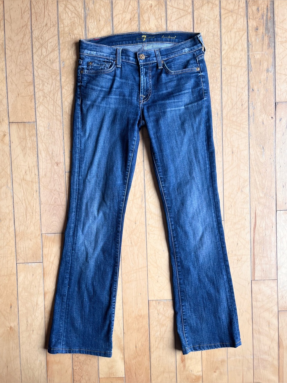 7 For All Mankind Bootcut Dark Wash Jeans – Size 28